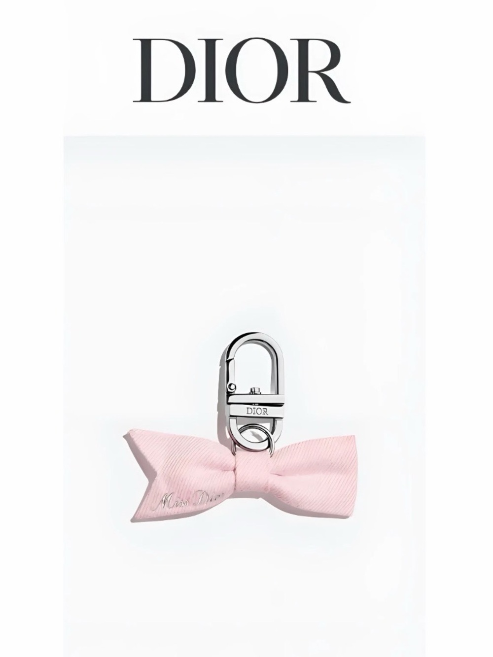 Miss Dior Pink Bow Keychain